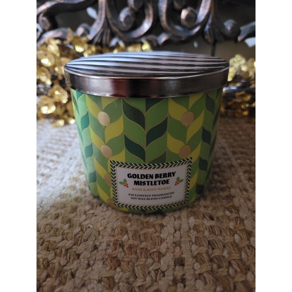 Golden Berry Mistletoe - Bath and Body Works 3-Wick Candle